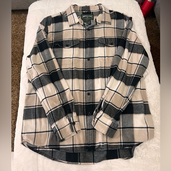 American Eagle Outfitters Other - American Eagle Mens XL Black Tan Soft Flannel Longsleeved 2 Pocket Button Shirt